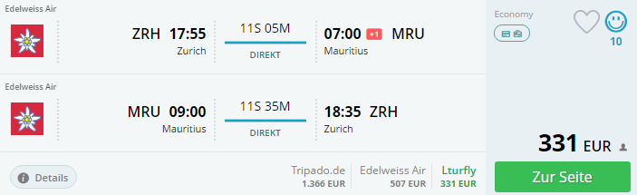 last minute per mauritius