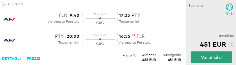 voli per panama