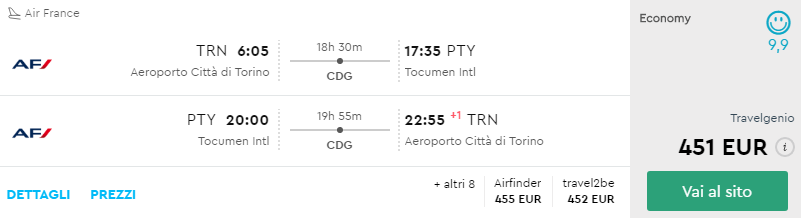 voli per panama