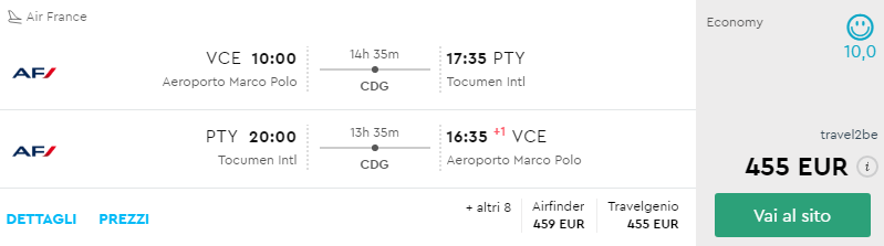 voli per panama