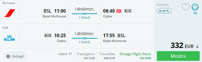 offerta per il giappone