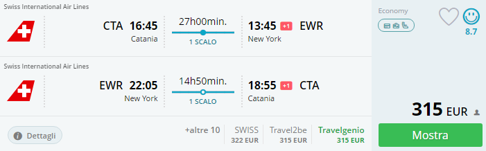 da catania a new york