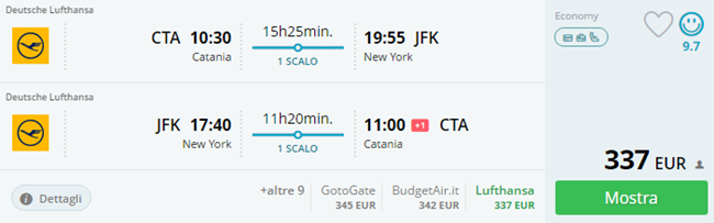 da catania a new york