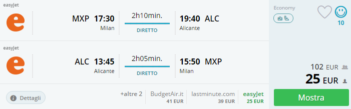 voli low cost per alicante