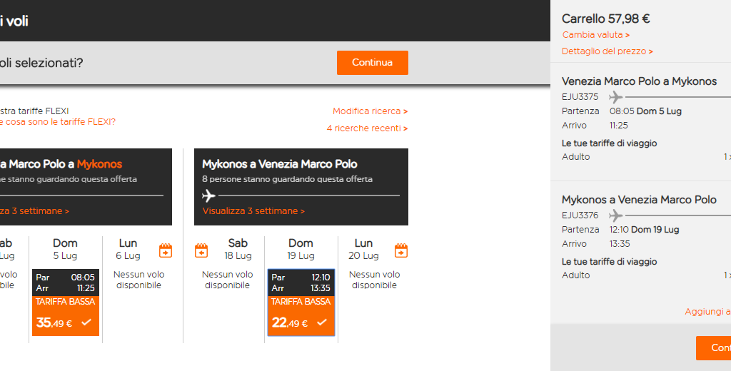 voli low cost per mykonos