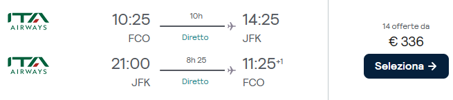 voli low cost per new york