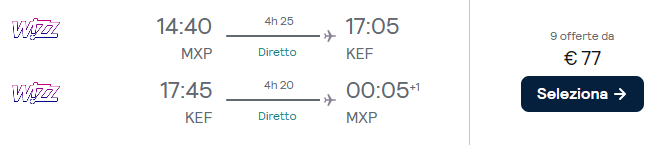 voli low cost per l'islanda